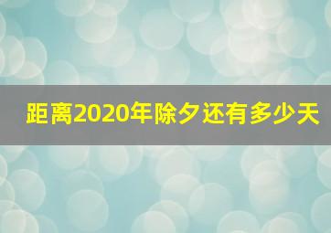 距离2020年除夕还有多少天