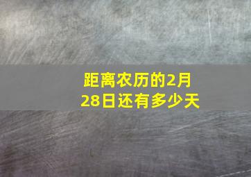 距离农历的2月28日还有多少天