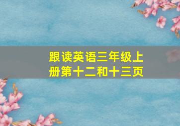 跟读英语三年级上册第十二和十三页