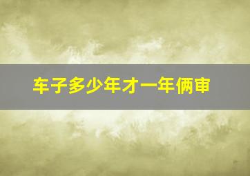 车子多少年才一年俩审