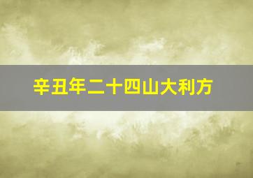 辛丑年二十四山大利方