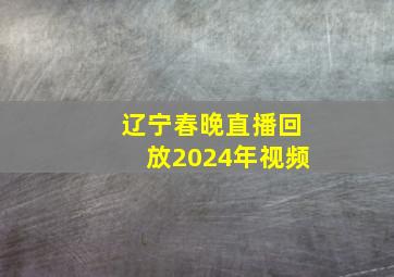 辽宁春晚直播回放2024年视频