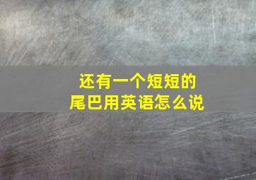 还有一个短短的尾巴用英语怎么说