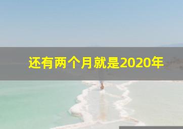 还有两个月就是2020年