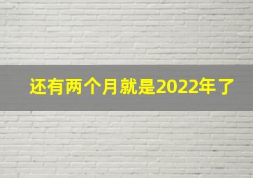 还有两个月就是2022年了