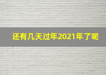 还有几天过年2021年了呢