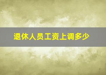 退休人员工资上调多少