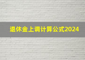 退休金上调计算公式2024