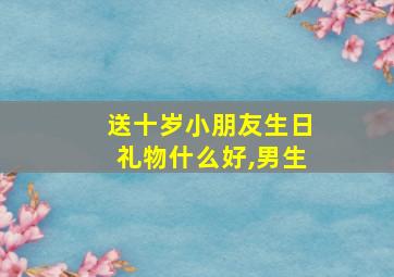 送十岁小朋友生日礼物什么好,男生