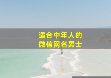 适合中年人的微信网名男士