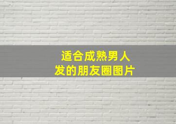 适合成熟男人发的朋友圈图片