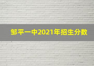 邹平一中2021年招生分数