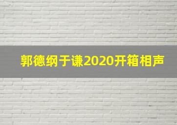 郭德纲于谦2020开箱相声