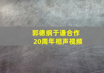 郭德纲于谦合作20周年相声视频