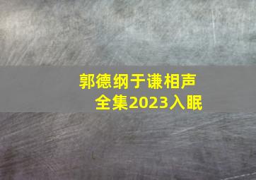 郭德纲于谦相声全集2023入眠