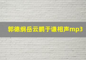 郭德纲岳云鹏于谦相声mp3