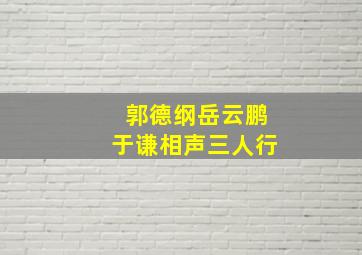 郭德纲岳云鹏于谦相声三人行