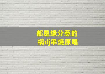 都是缘分惹的祸dj串烧原唱