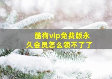 酷狗vip免费版永久会员怎么领不了了