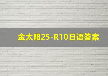 金太阳25-R10日语答案