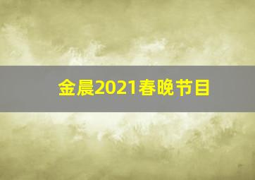 金晨2021春晚节目