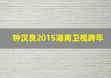 钟汉良2015湖南卫视跨年