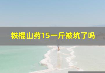 铁棍山药15一斤被坑了吗