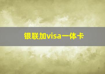 银联加visa一体卡