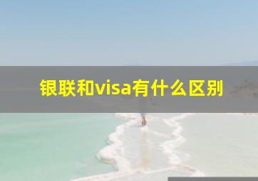 银联和visa有什么区别