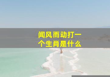 闻风而动打一个生肖是什么