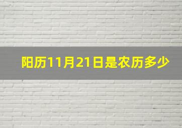 阳历11月21日是农历多少