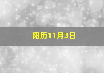 阳历11月3日