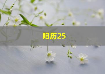 阳历25