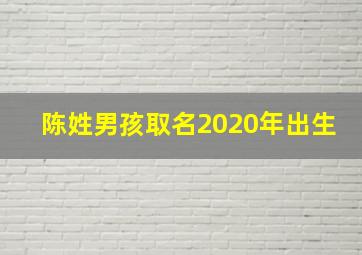 陈姓男孩取名2020年出生