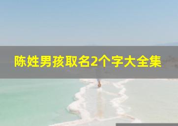 陈姓男孩取名2个字大全集