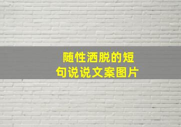 随性洒脱的短句说说文案图片