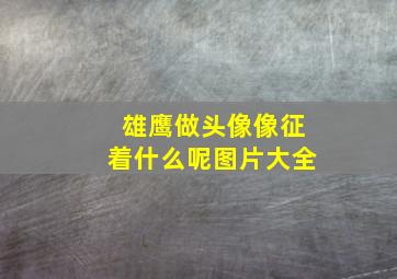 雄鹰做头像像征着什么呢图片大全