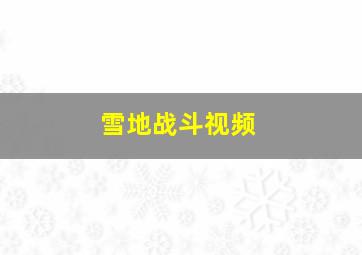 雪地战斗视频