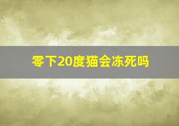 零下20度猫会冻死吗