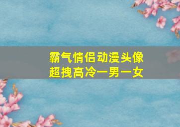 霸气情侣动漫头像超拽高冷一男一女