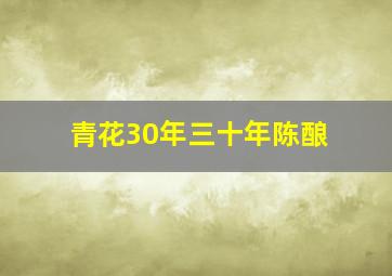 青花30年三十年陈酿