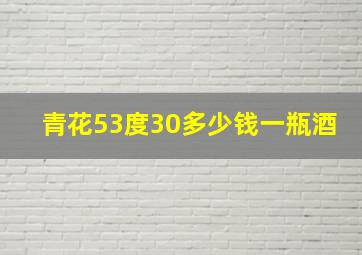 青花53度30多少钱一瓶酒