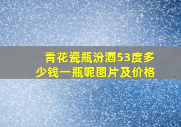 青花瓷瓶汾酒53度多少钱一瓶呢图片及价格