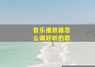 音乐播放器怎么调好听的歌