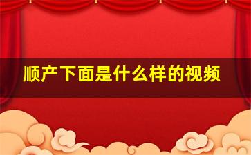 顺产下面是什么样的视频