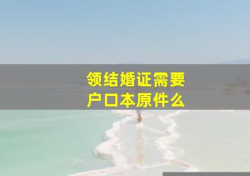 领结婚证需要户口本原件么