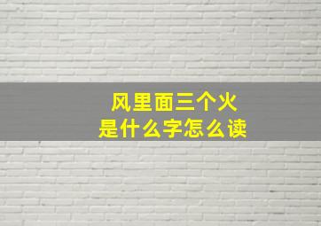 风里面三个火是什么字怎么读