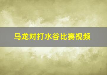 马龙对打水谷比赛视频