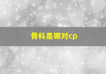 骨科是哪对cp