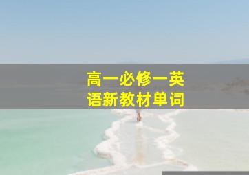 高一必修一英语新教材单词